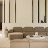 Elements side table - varnished Microcement - Off White - mushroom shape White Cliff Studio Side Table