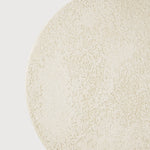 Elements side table - varnished Microcement - Off White - round White Cliff Studio Side Table