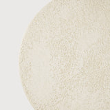 Elements side table - varnished Microcement - Off White - round White Cliff Studio Side Table