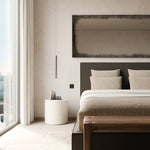 Elements side table - varnished Microcement - Off White - round White Cliff Studio Side Table