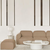 Elements side table - varnished Microcement - Off White - round White Cliff Studio Side Table