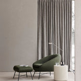 Elements side table - varnished Microcement - Off White - round White Cliff Studio Side Table