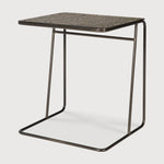 Ellipse side table - varnished Minerals - Umber - rectangular White Cliff Studio Side Table