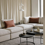 Ellipse side table - varnished Minerals - Umber - rectangular White Cliff Studio Side Table