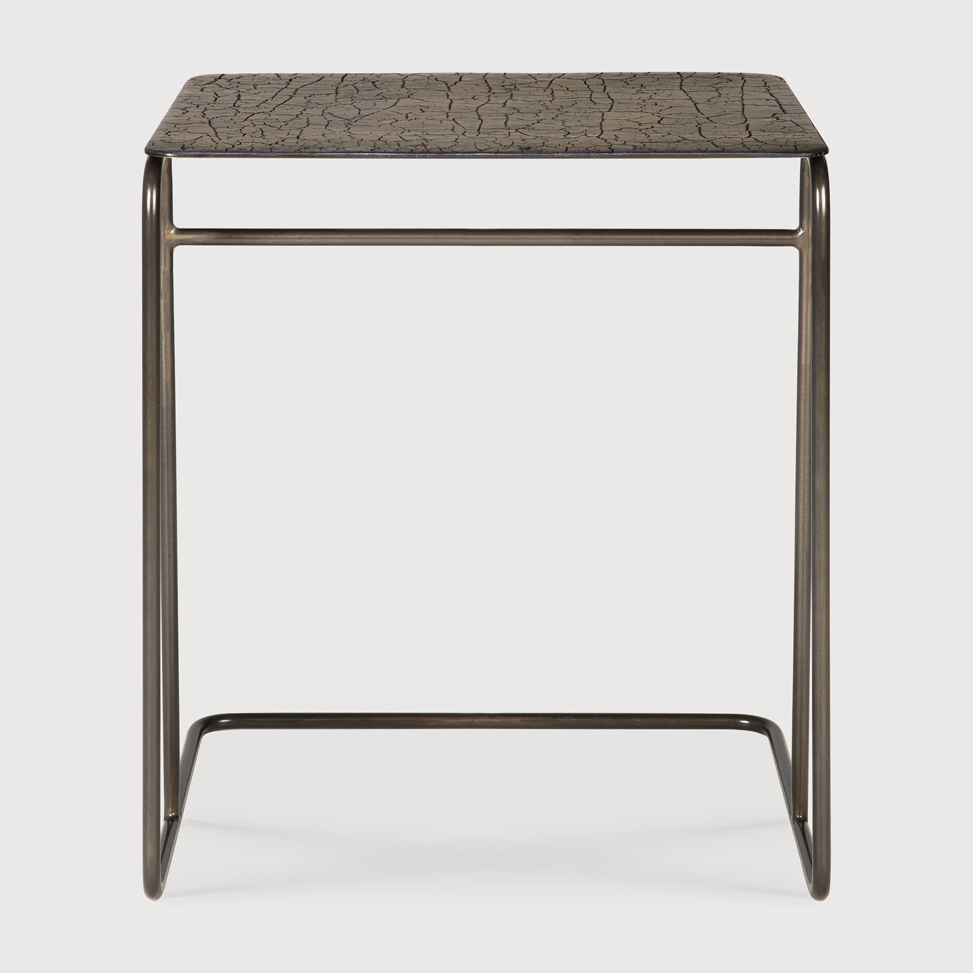 Ellipse side table - varnished Minerals - Umber - rectangular White Cliff Studio Side Table