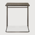 Ellipse side table - varnished Minerals - Umber - rectangular White Cliff Studio Side Table