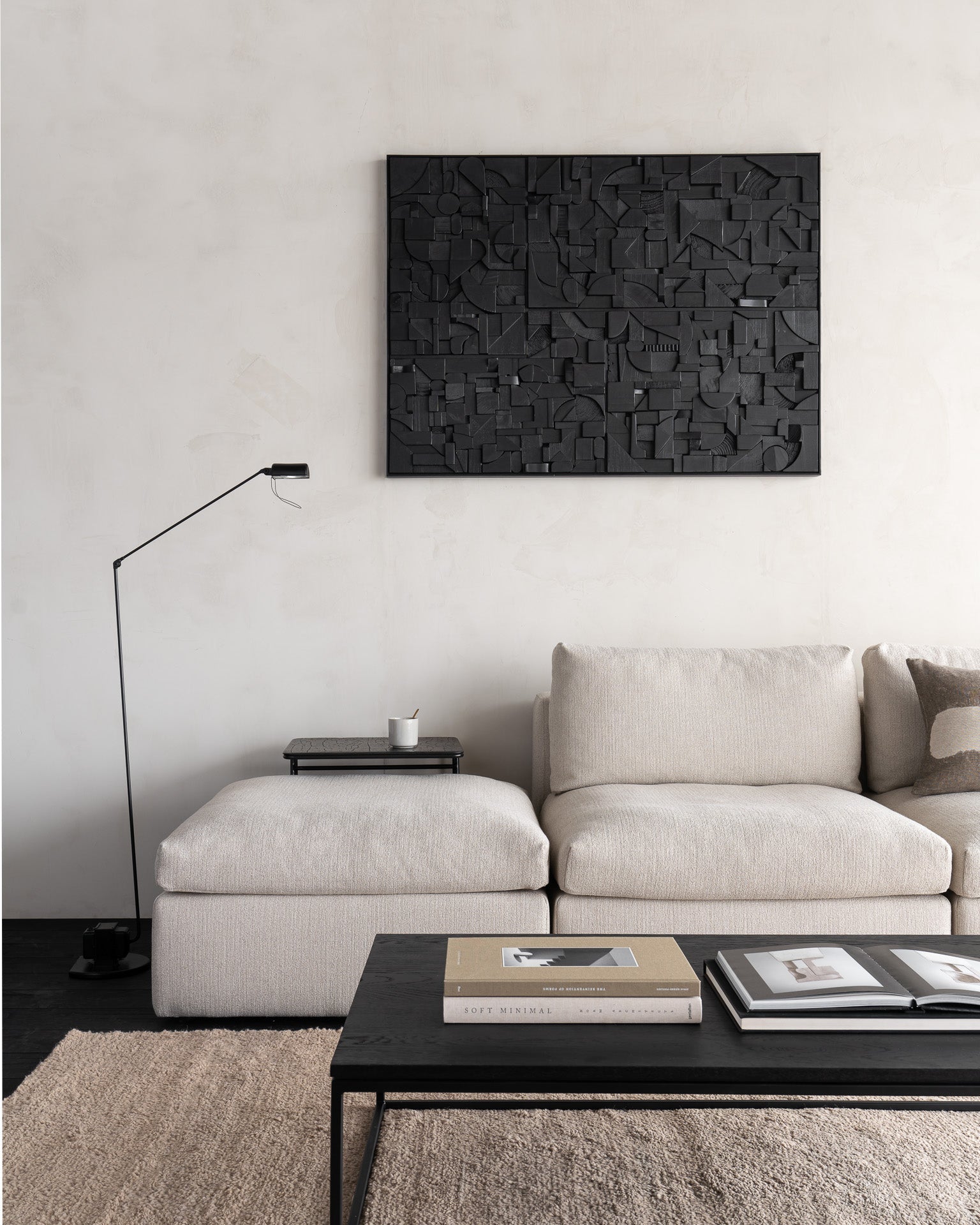 Ellipse side table - varnished Minerals - Umber - rectangular White Cliff Studio Side Table