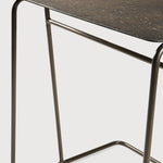 Ellipse side table - varnished Minerals - Umber - rectangular White Cliff Studio Side Table