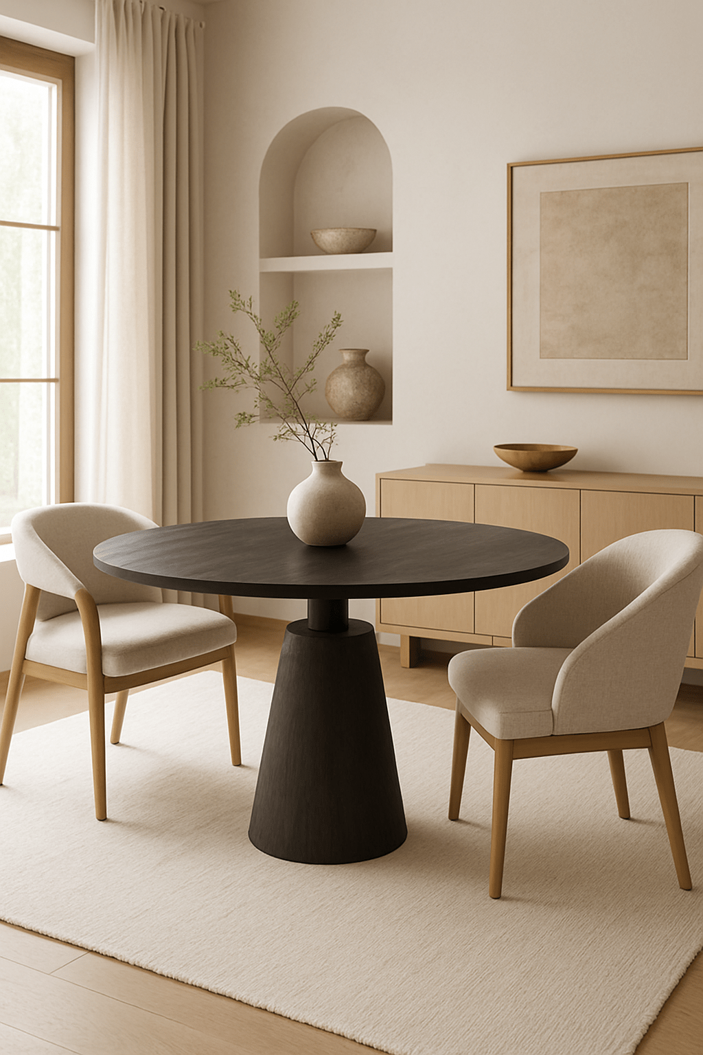 Estes Wood Dining Table White Cliff Studio Round Dining Tables