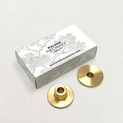 Brass Candle Holder & Adaptor (Set of 2)