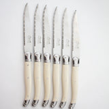 Laguiole Ivory Knives Cutlery Set in Presentation Box, Set of 6