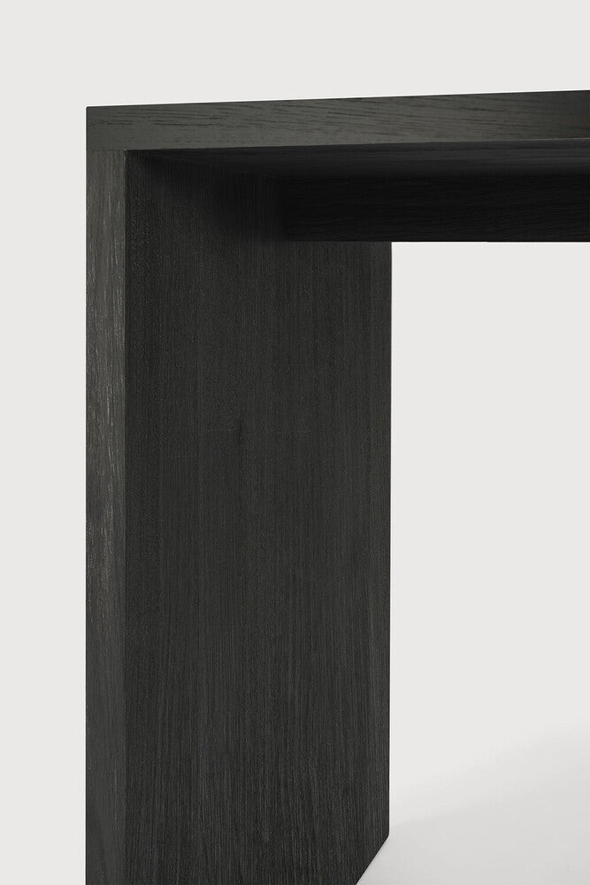 U Desk in Black Oak