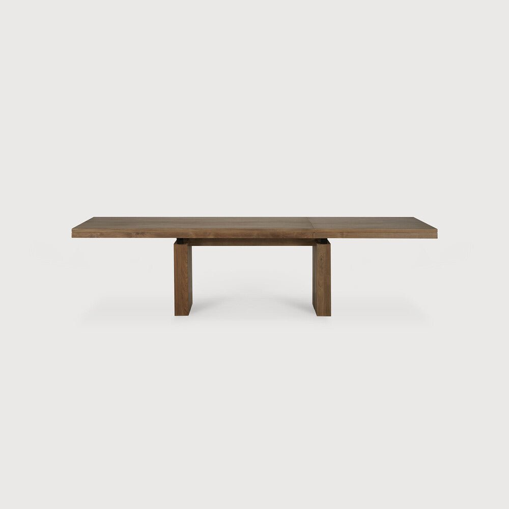 Double Extendable Teak Wood Dining Table