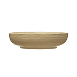 Stoneware Bowl with Reactive Glaze, Speckled Cream Color
