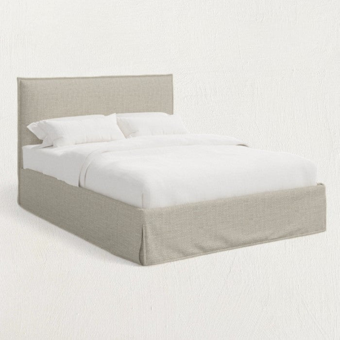 Turner Skirted Bed in Natural
