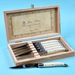 Laguiole Ivory Knives Cutlery Set in Presentation Box, Set of 6