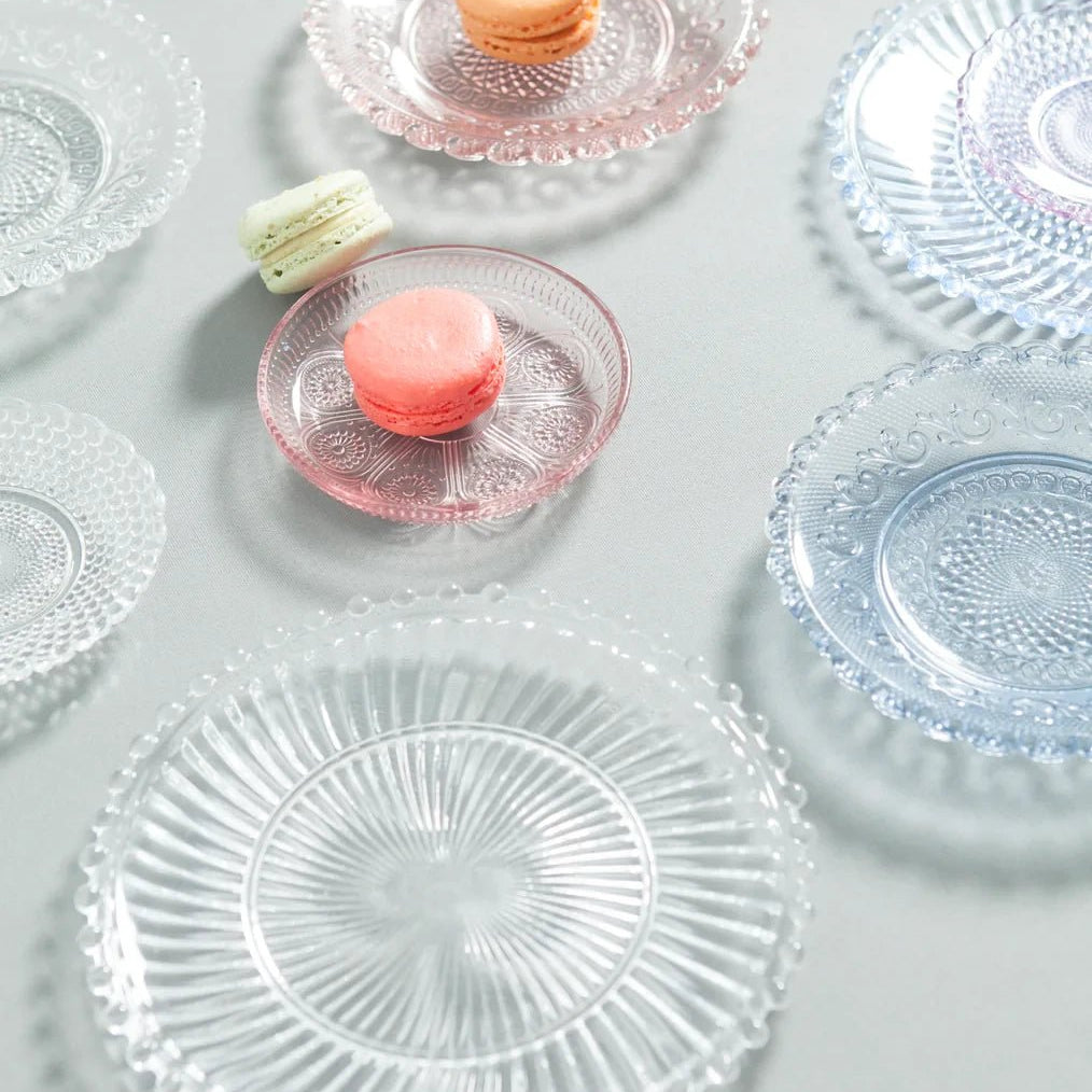 Danielle Aurora Ribbed Glass Plate
