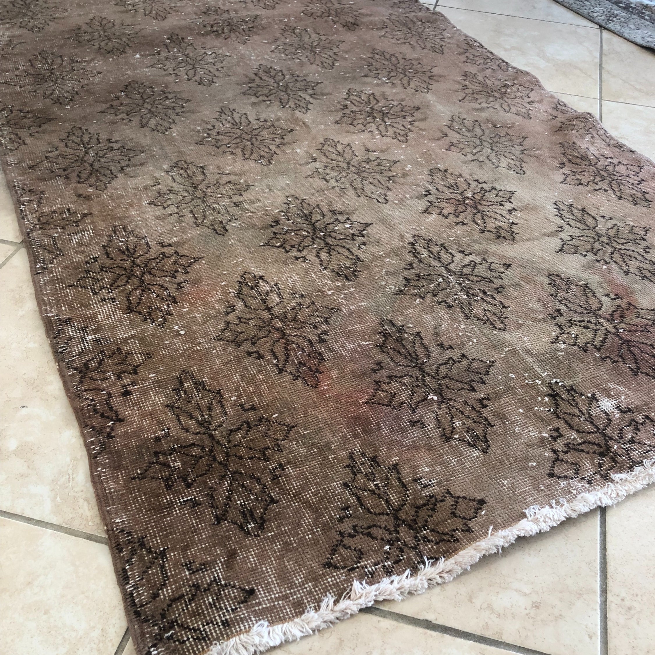 Ruby 4x6 Brown & Rust Vintage Area Rug