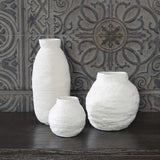 Mini Ceramic Woven Basket - Look Vases, Set of 3
