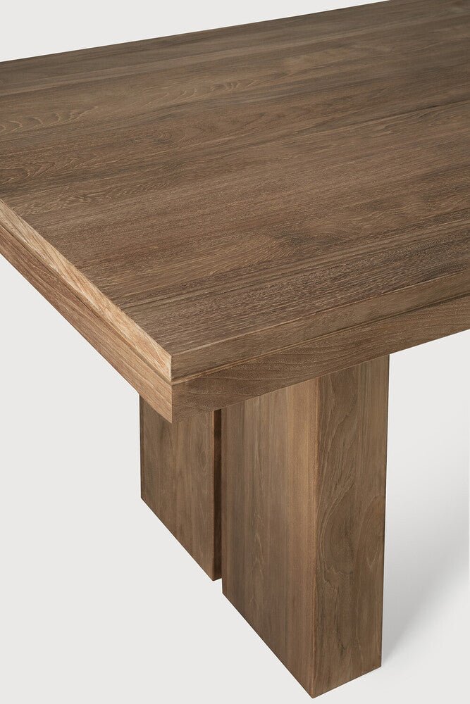 Double Extendable Teak Wood Dining Table