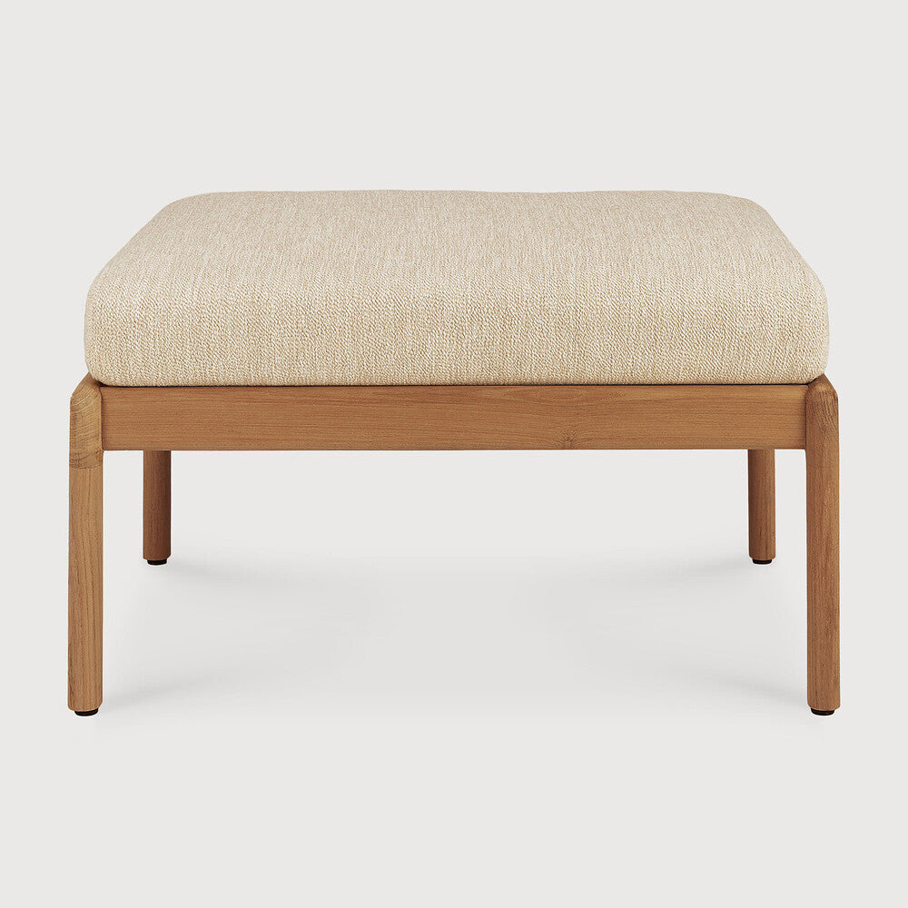 Jack Indoor / Outdoor Teak Footstool Ottoman, Natural