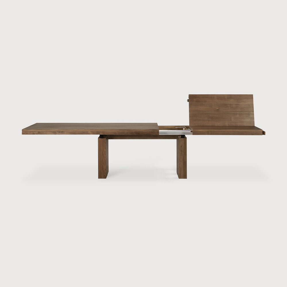 Double Extendable Teak Wood Dining Table