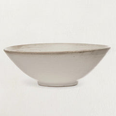White Matte Stoneware Glazed Bowl