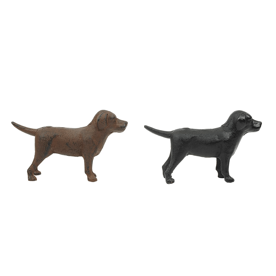 Cast Iron Labrador Decor, Set of 2