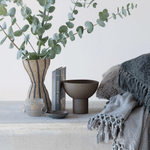 Decorative Metal Footed Serving Bowl