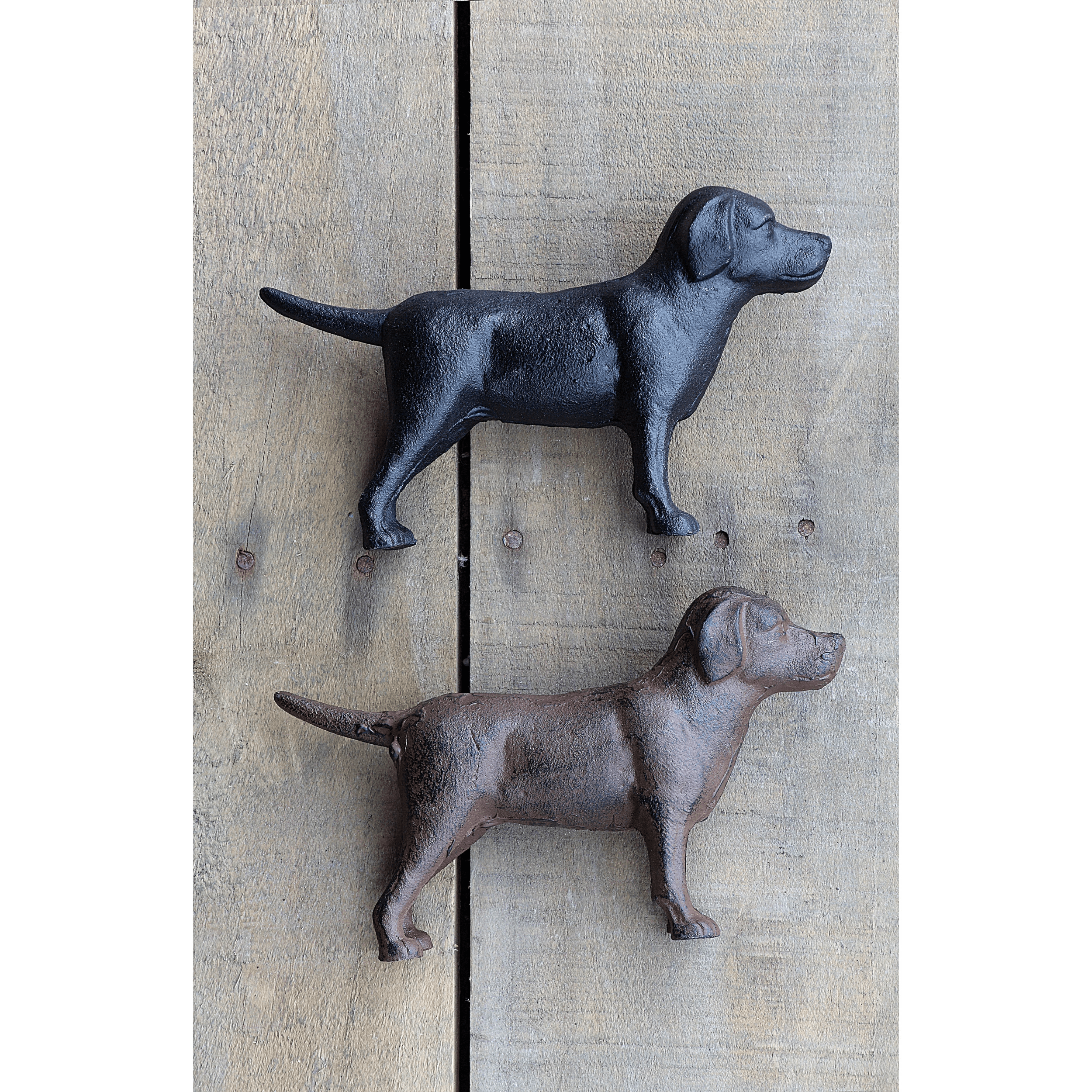 Cast Iron Labrador Decor, Set of 2