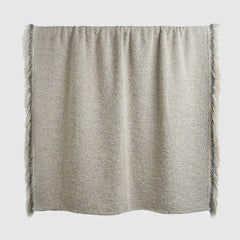 Alpone Fringed Throw Blanket, Oat