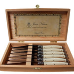 Laguiole Ivory Knives Cutlery Set in Presentation Box, Set of 6