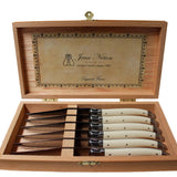 Laguiole Ivory Knives Cutlery Set in Presentation Box, Set of 6