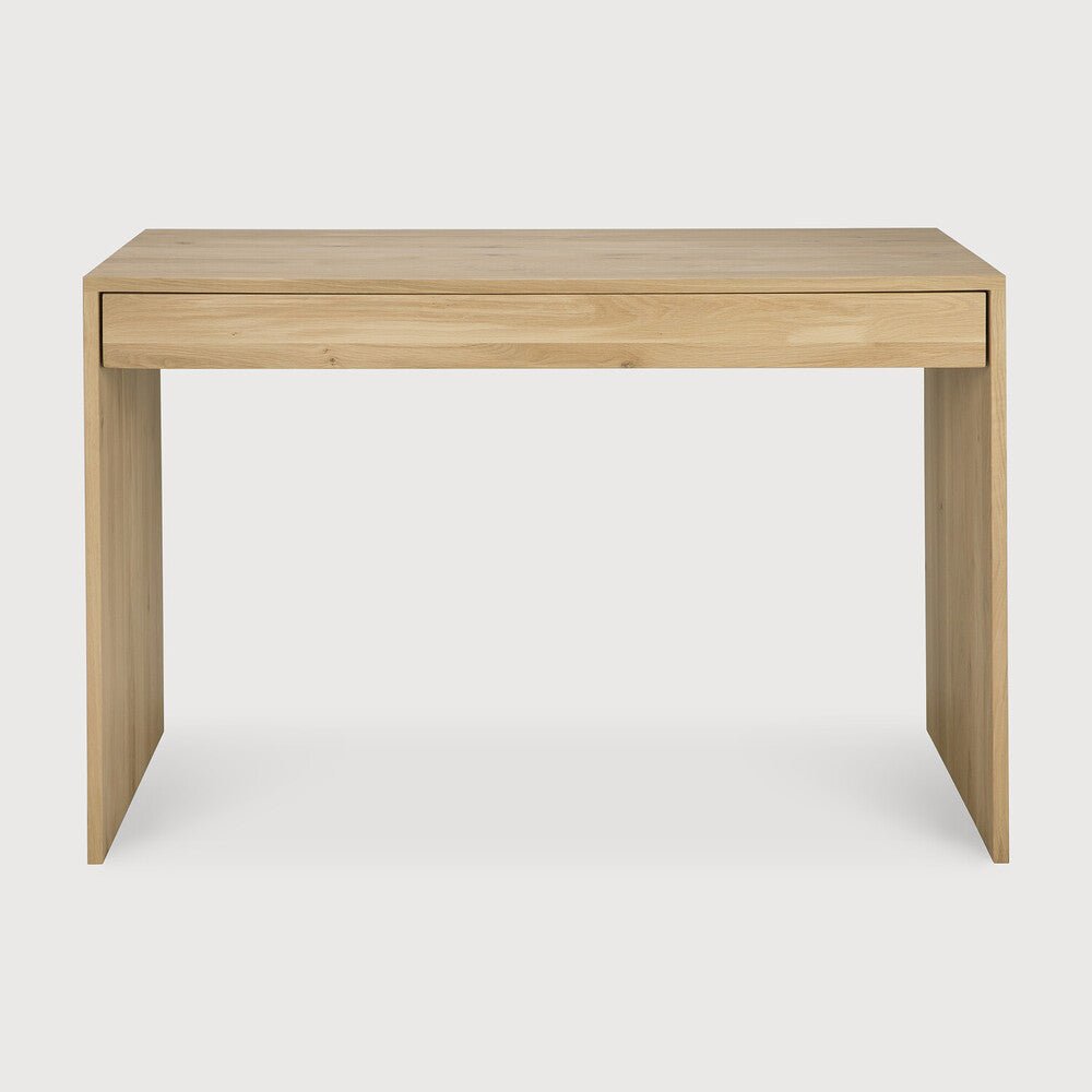 Wave Solid Wood Desk with Drawer