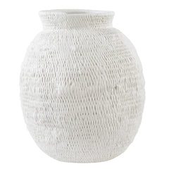 Ceramic Woven Basket - Look Vase, Large