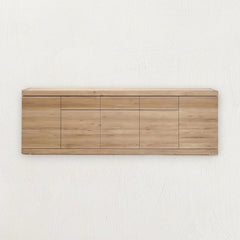 Burger Solid Oak Wood Sideboard / Buffet Cabinet