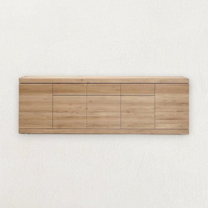 Burger Solid Oak Wood Sideboard / Buffet Cabinet