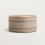 Water Hyacinth + Seagrass Round Pouf Ottoman