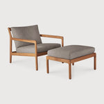 Jack Indoor / Outdoor Teak Footstool Ottoman, Mocha