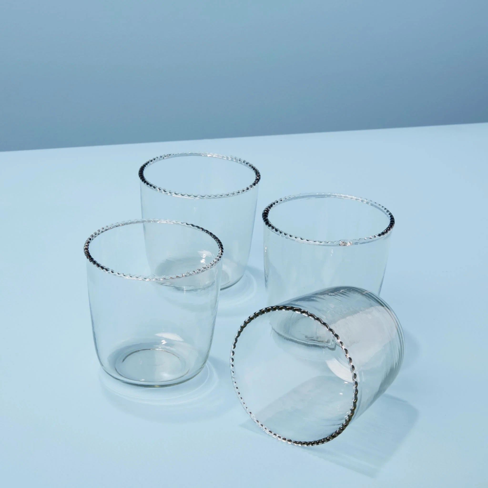 Ruffle Rocks Clear Drinking Glass