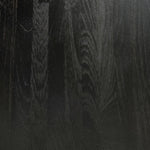 Fin side table - varnished teak - black - round White Cliff Studio Side Table