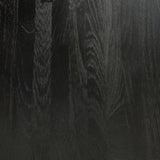 Fin side table - varnished teak - black - round White Cliff Studio Side Table