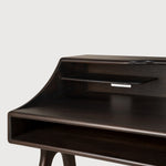 Flow desk - varnished mahogany - rose brown - 2 drawers - rectangular White Cliff Studio Desk