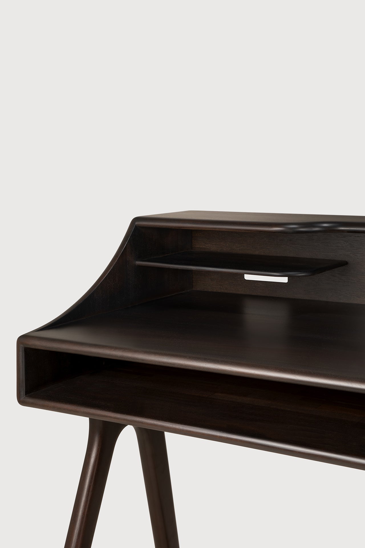 Flow desk - varnished mahogany - rose brown - 2 drawers - rectangular White Cliff Studio Desk