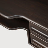 Flow desk - varnished mahogany - rose brown - 2 drawers - rectangular White Cliff Studio Desk