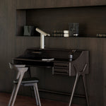 Flow desk - varnished mahogany - rose brown - 2 drawers - rectangular White Cliff Studio Desk