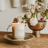 Flower Shop Soy Candle - Tan Matte Jar - 15 oz White Cliff Studio Candles and Candle Accessories