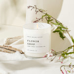 Flower Shop Soy Candle - White Jar - 11 oz White Cliff Studio Candles and Candle Accessories