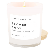 Flower Shop Soy Candle - White Jar - 11 oz White Cliff Studio Candles and Candle Accessories