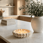 Fluted Candle Bowl White Cliff Studio Candles